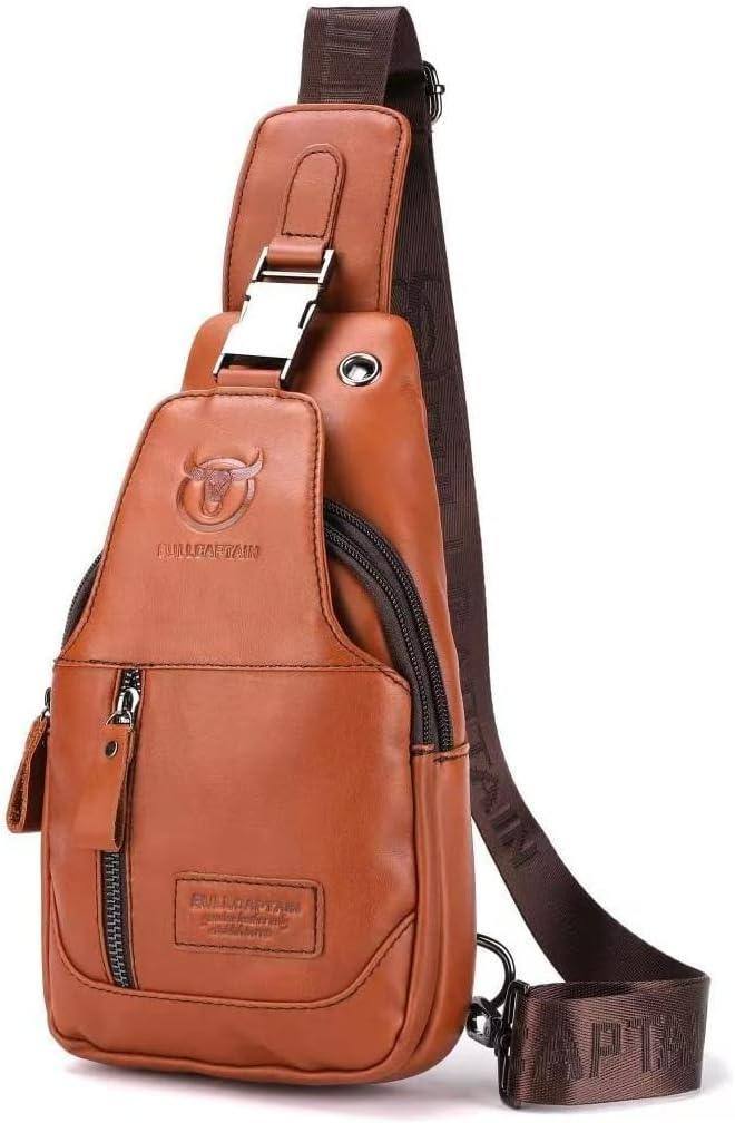 Men’s Leather Sling Bag – Secure Anti-Theft