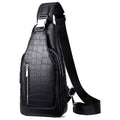 Men’s Croc-Embossed Leather Sling Bag – Modern Everyday Carry