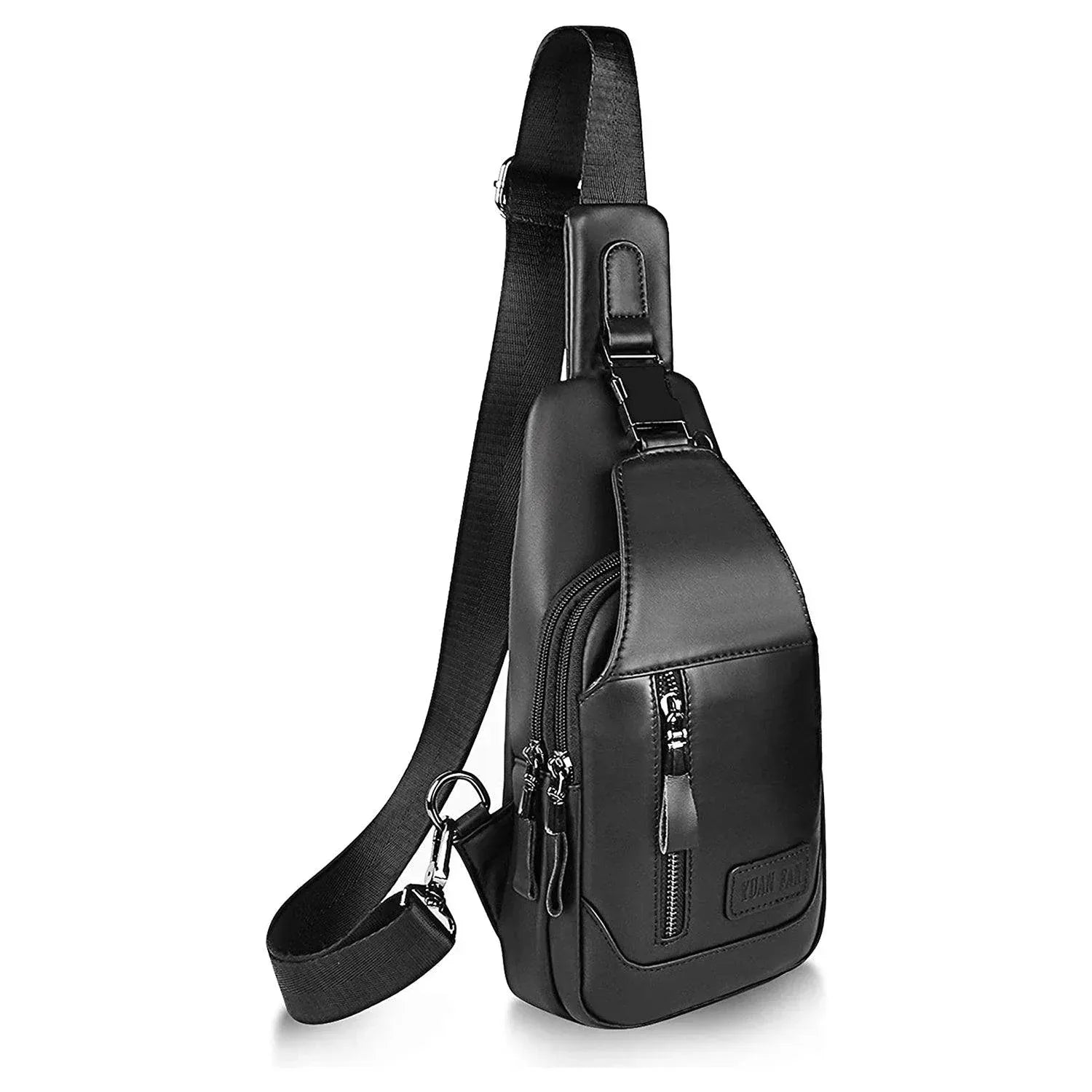 Men’s Leather Sling Bag – Secure Anti-Theft