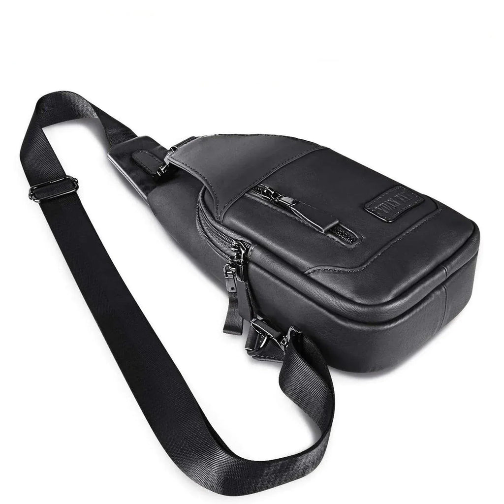 Men’s Leather Sling Bag – Secure Anti-Theft