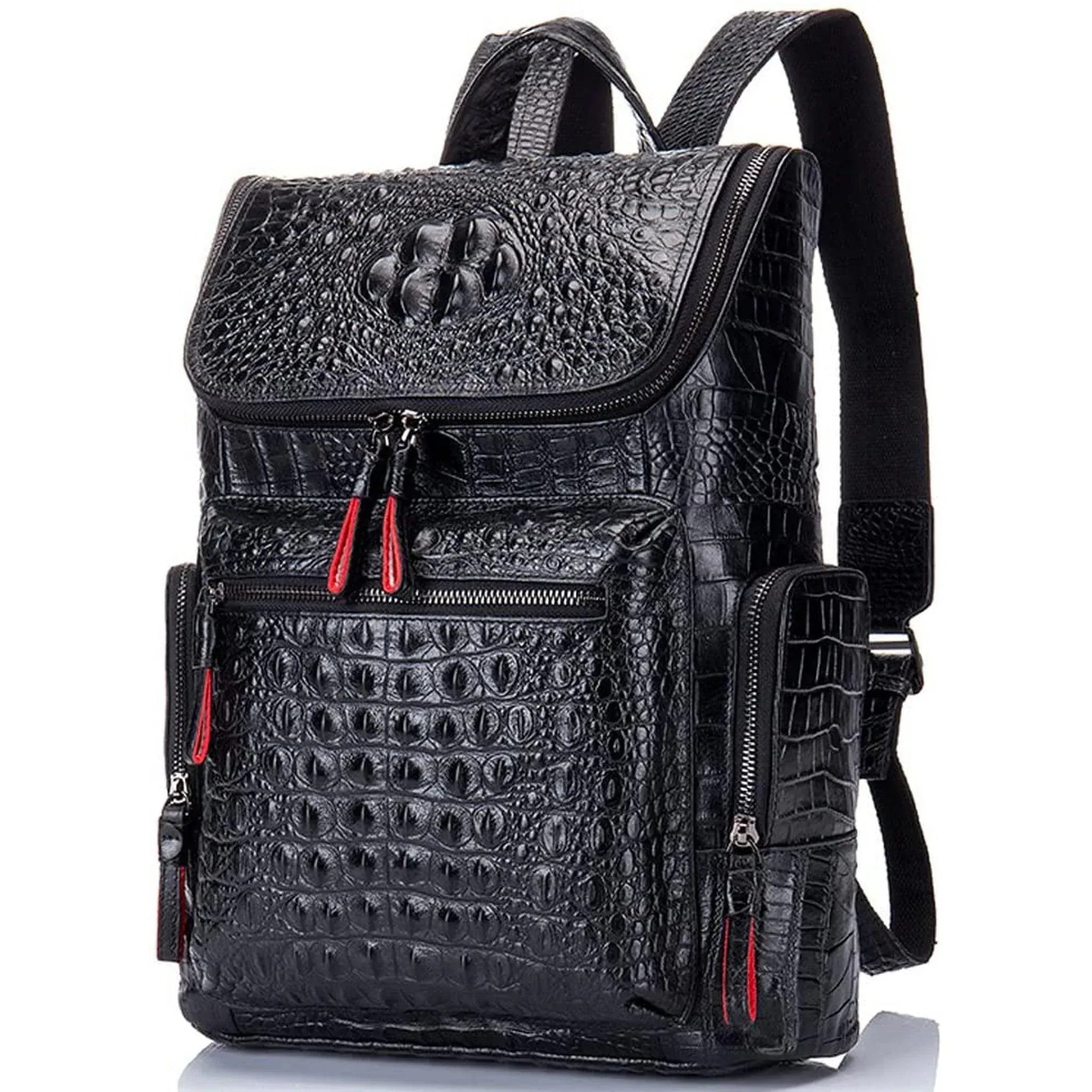 Men’s Croc-Embossed Leather Backpack – Modern Everyday Carry