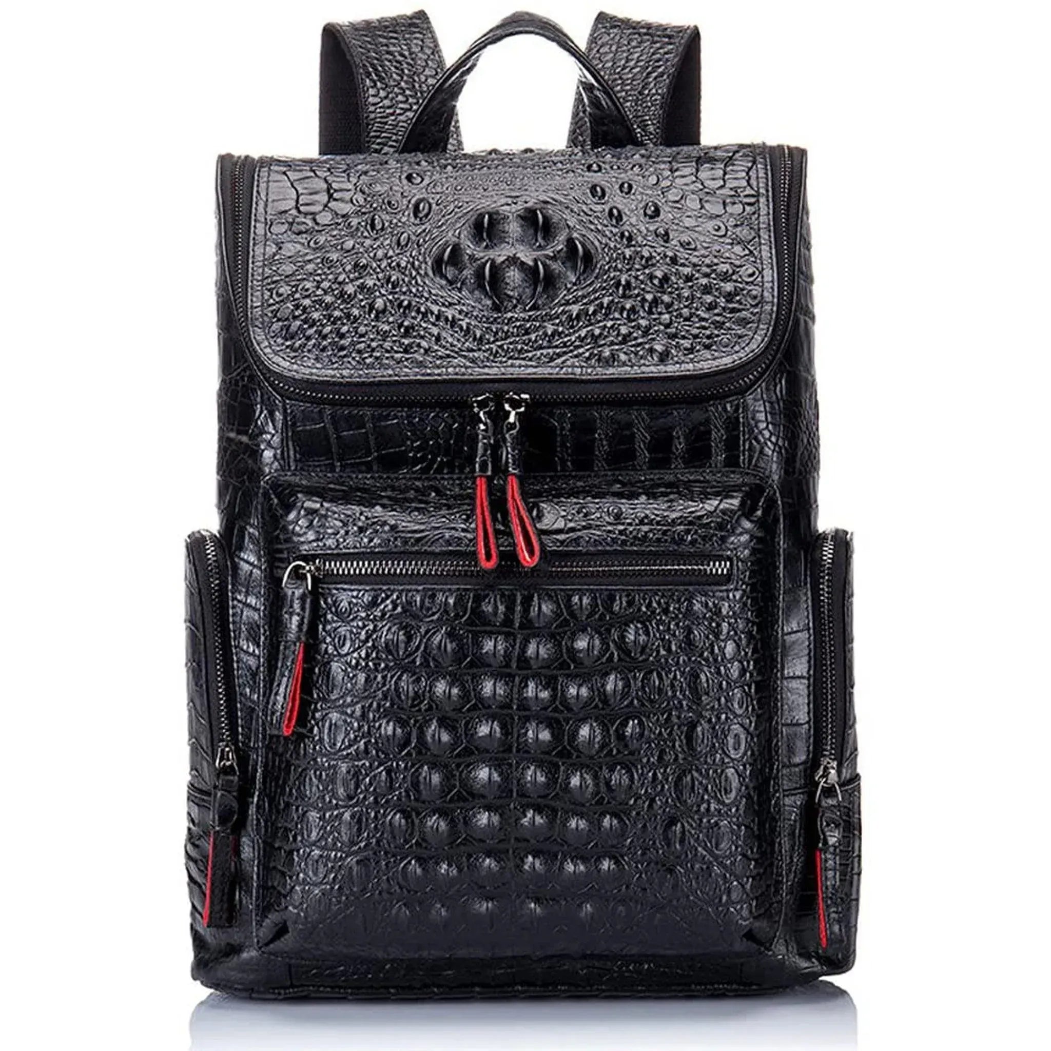 Men’s Croc-Embossed Leather Backpack – Modern Everyday Carry