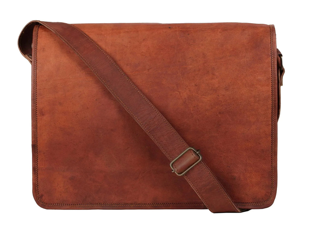 Men’s Leather Messenger Bag – 15.6 Laptop Ready