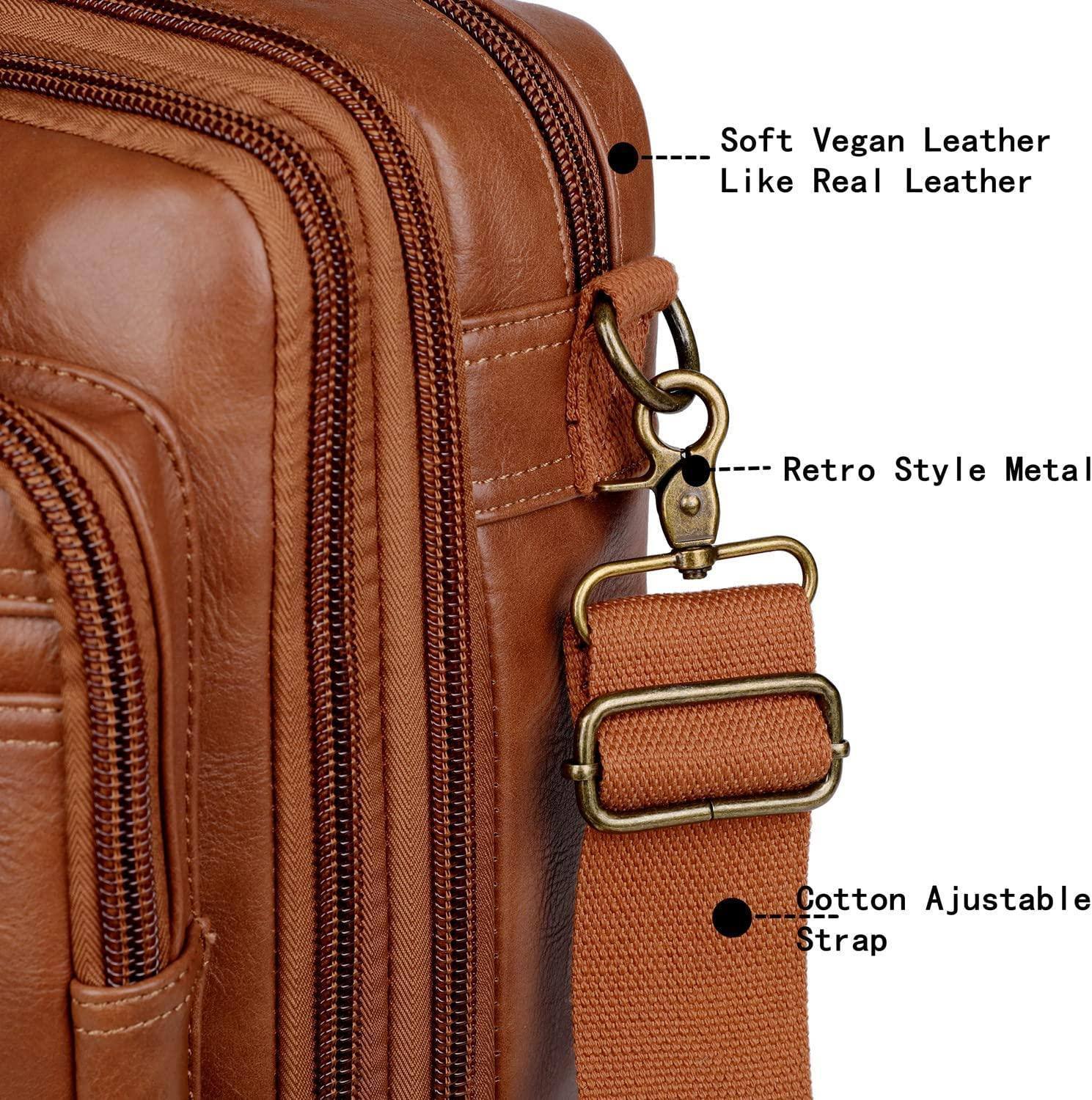 Men’s Leather Backpack – Secure Anti-Theft Convertible Work