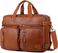Men’s Leather Messenger Bag – Secure Anti-Theft Convertible Work