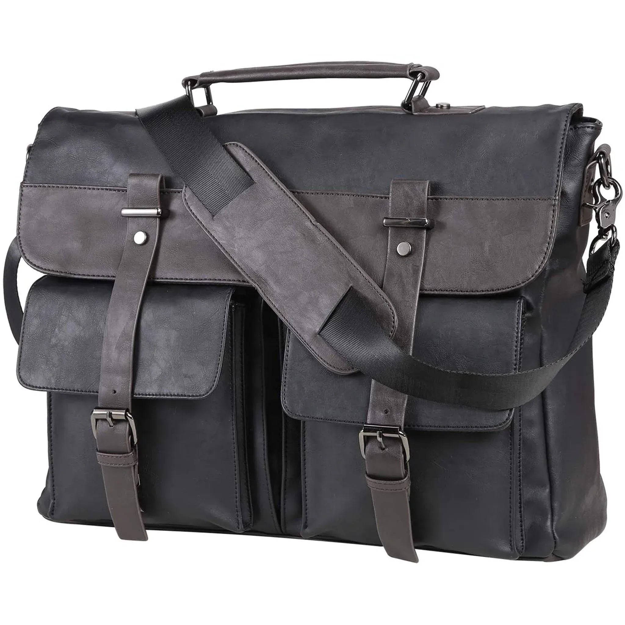 Men’s Leather Messenger Bag – Water-Resistant Professional Commute
