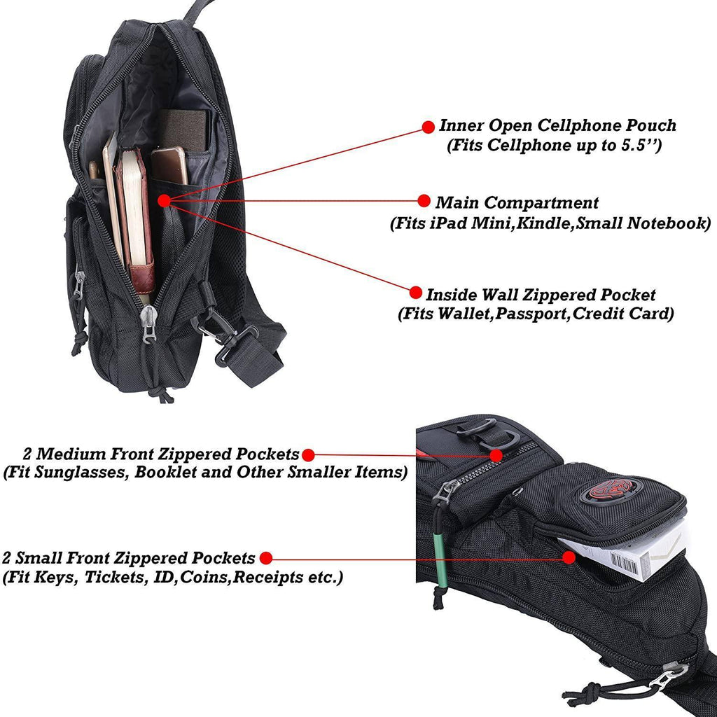 Men’s Nylon Sling Bag – Secure Anti-Theft