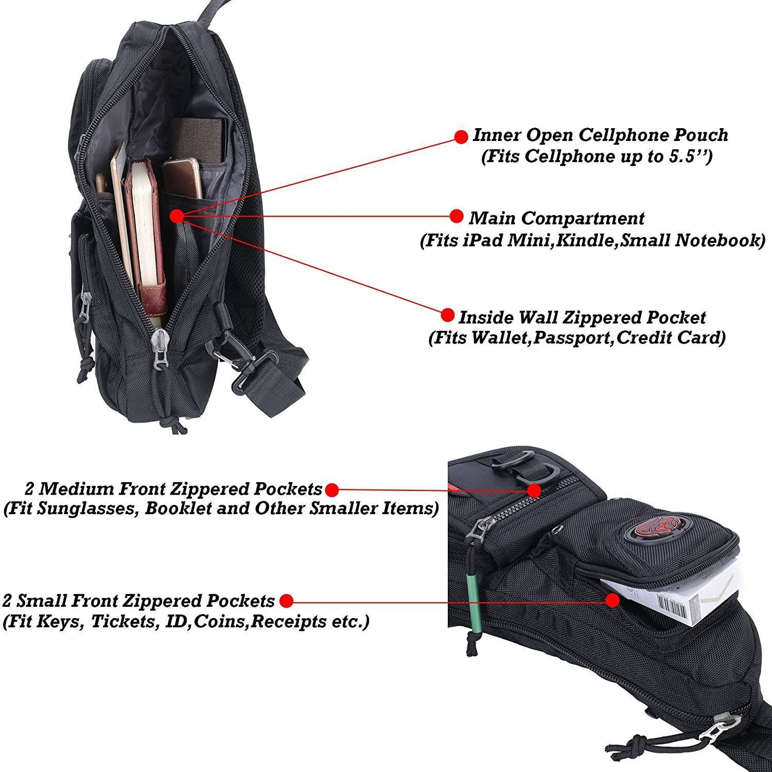 Men’s Nylon Sling Bag – Secure Anti-Theft