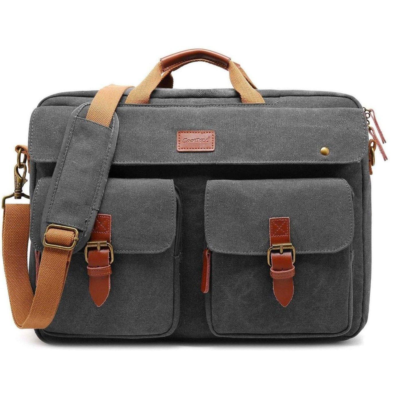 Men’s Oxford Messenger Bag – Convertible Work Laptop Ready