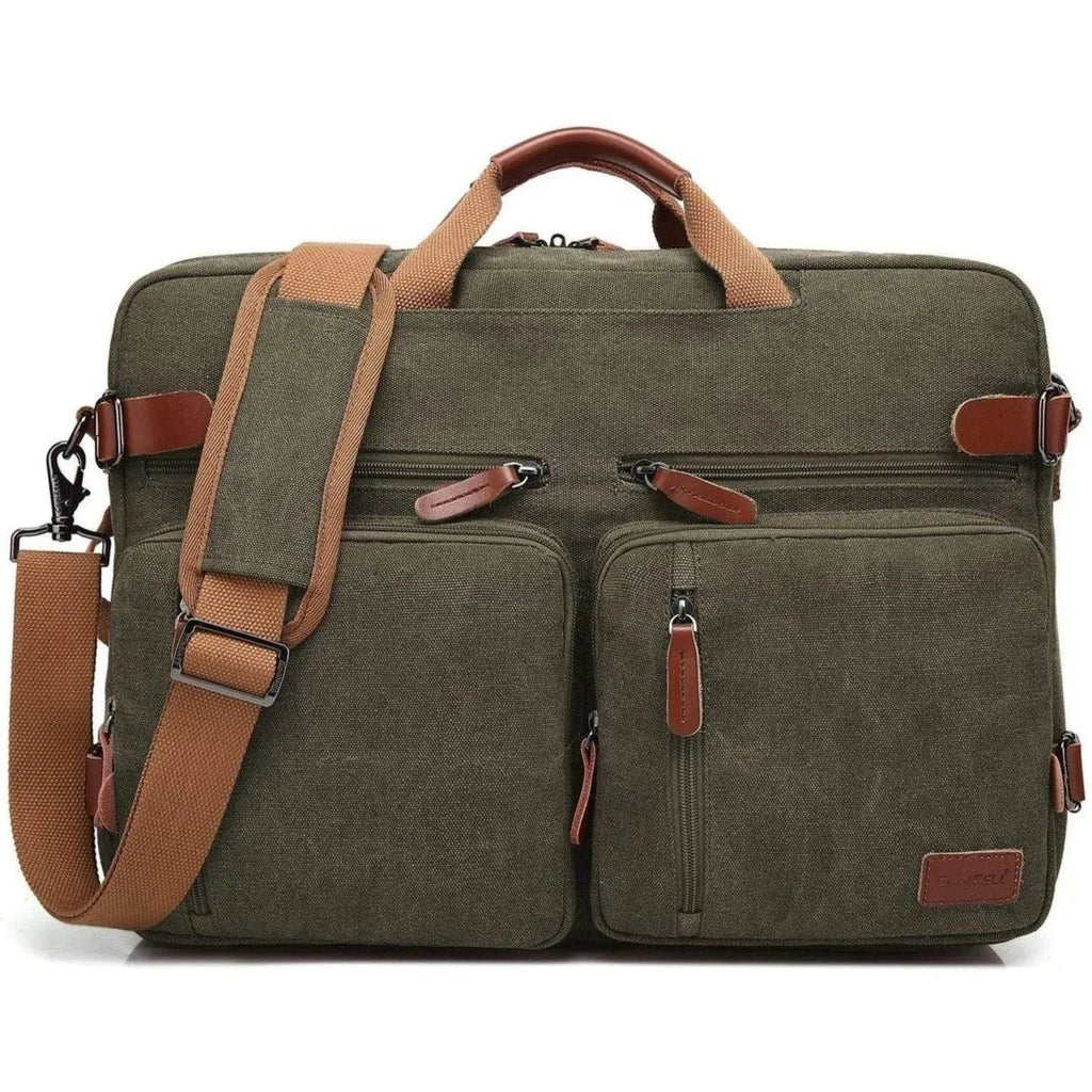 Men’s Oxford Messenger Bag – Convertible Work Laptop Ready