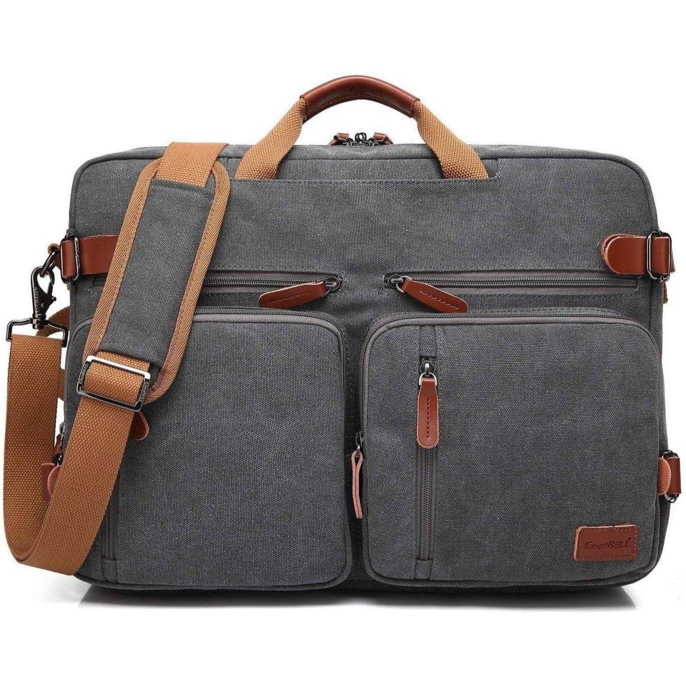 Men’s Oxford Messenger Bag – Convertible Work Laptop Ready