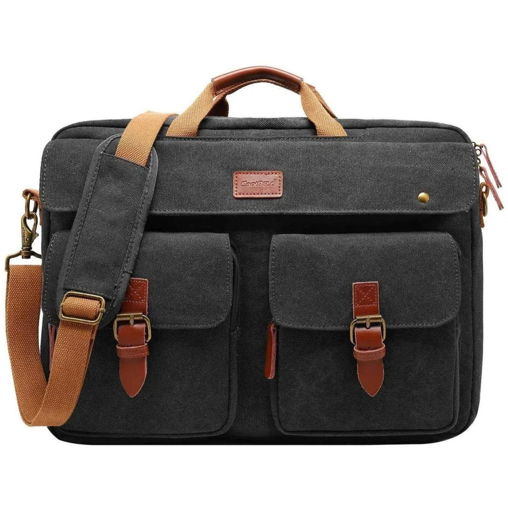 Men’s Oxford Messenger Bag – Convertible Work Laptop Ready
