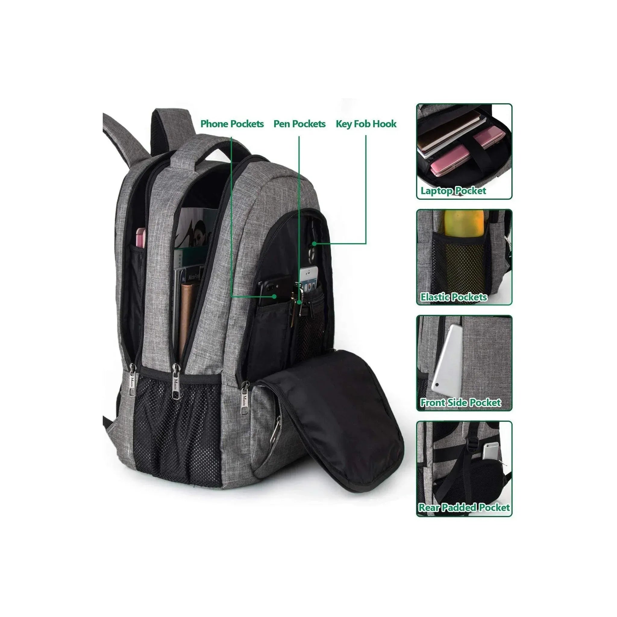 Men’s Backpack – Secure Anti-Theft Laptop Ready