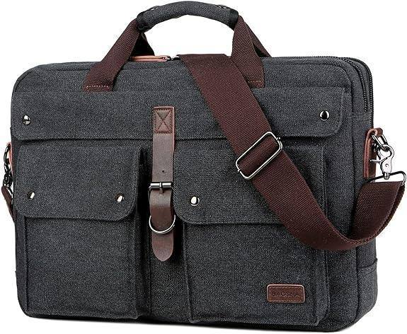 Men’s Canvas Messenger Bag – 17 Laptop Ready