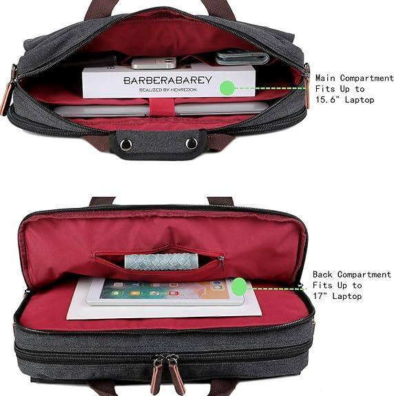 Men’s Canvas Messenger Bag – 17 Laptop Ready