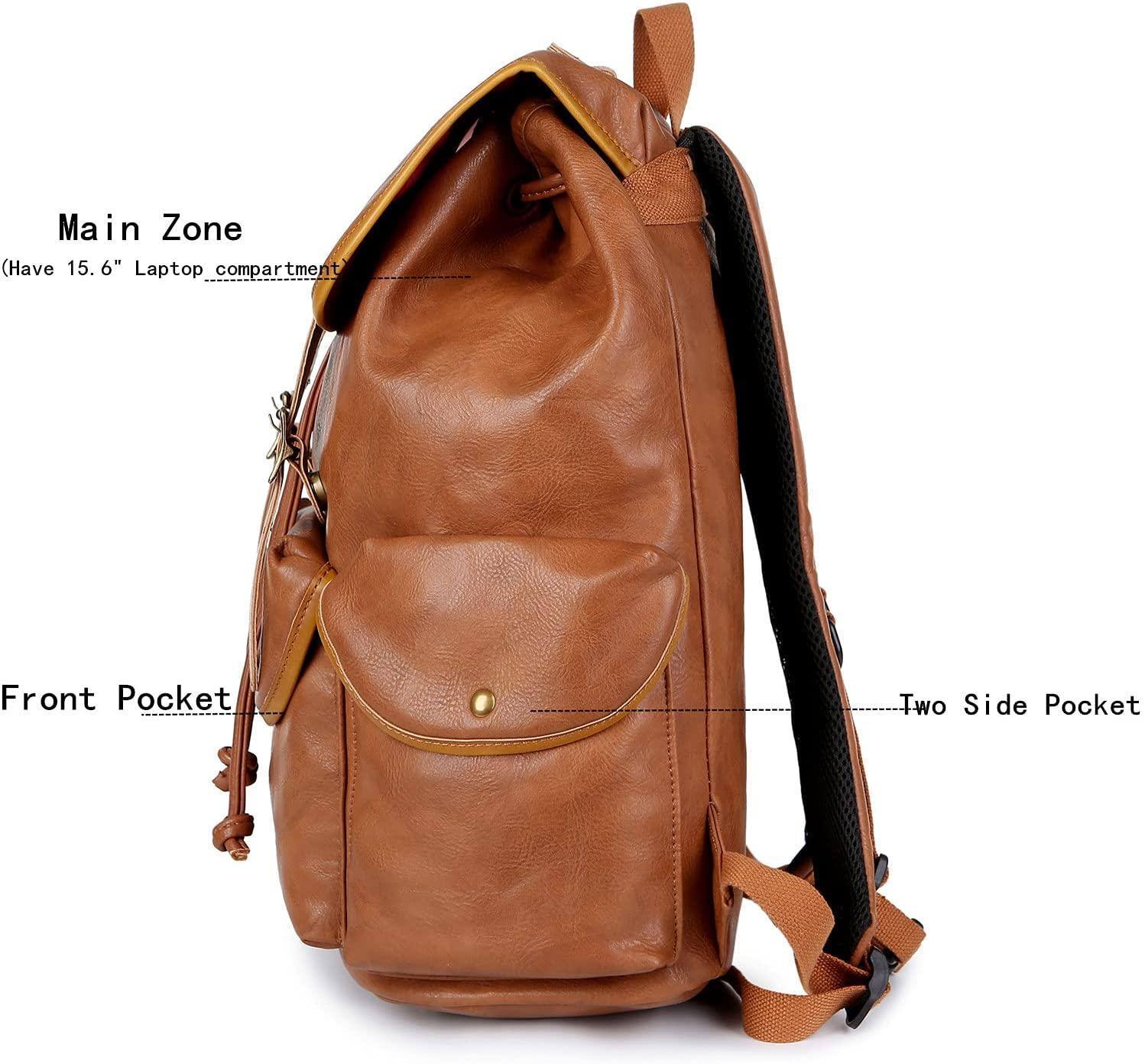 Men’s Leather Backpack – 15.6 Laptop Ready Professional Commute