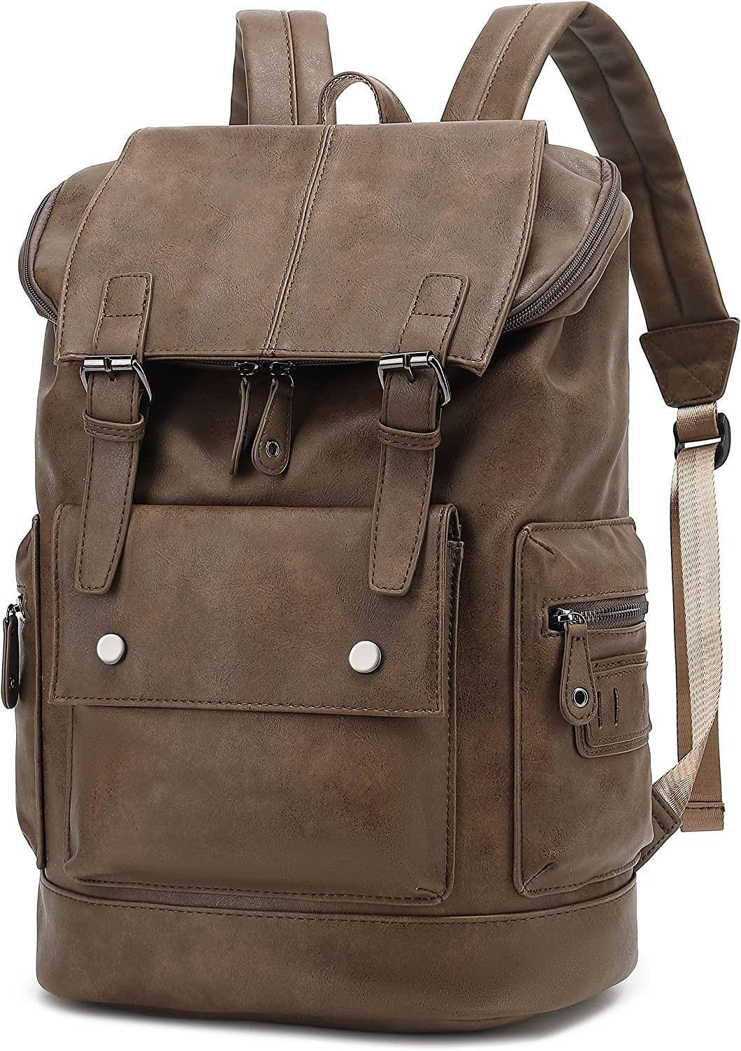 Men’s Leather Backpack – Water-Resistant Secure Anti-Theft
