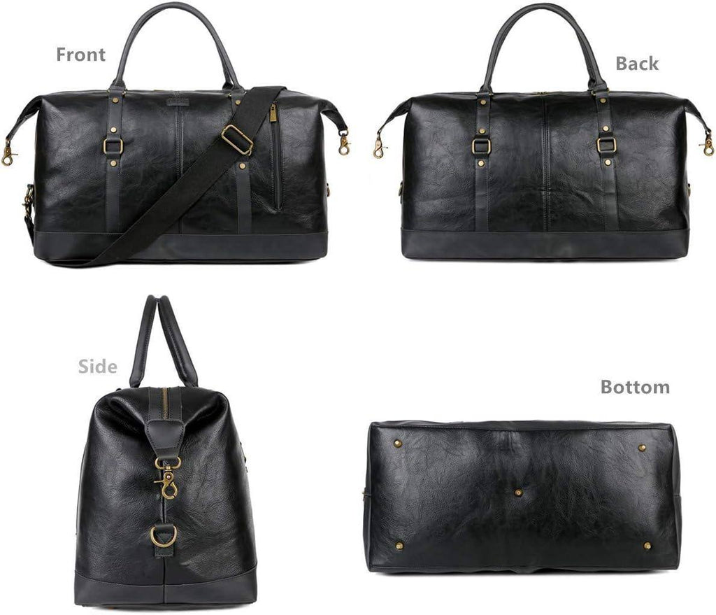 Men’s Leather Duffel Bag – Carry-On Travel Weekend Ready