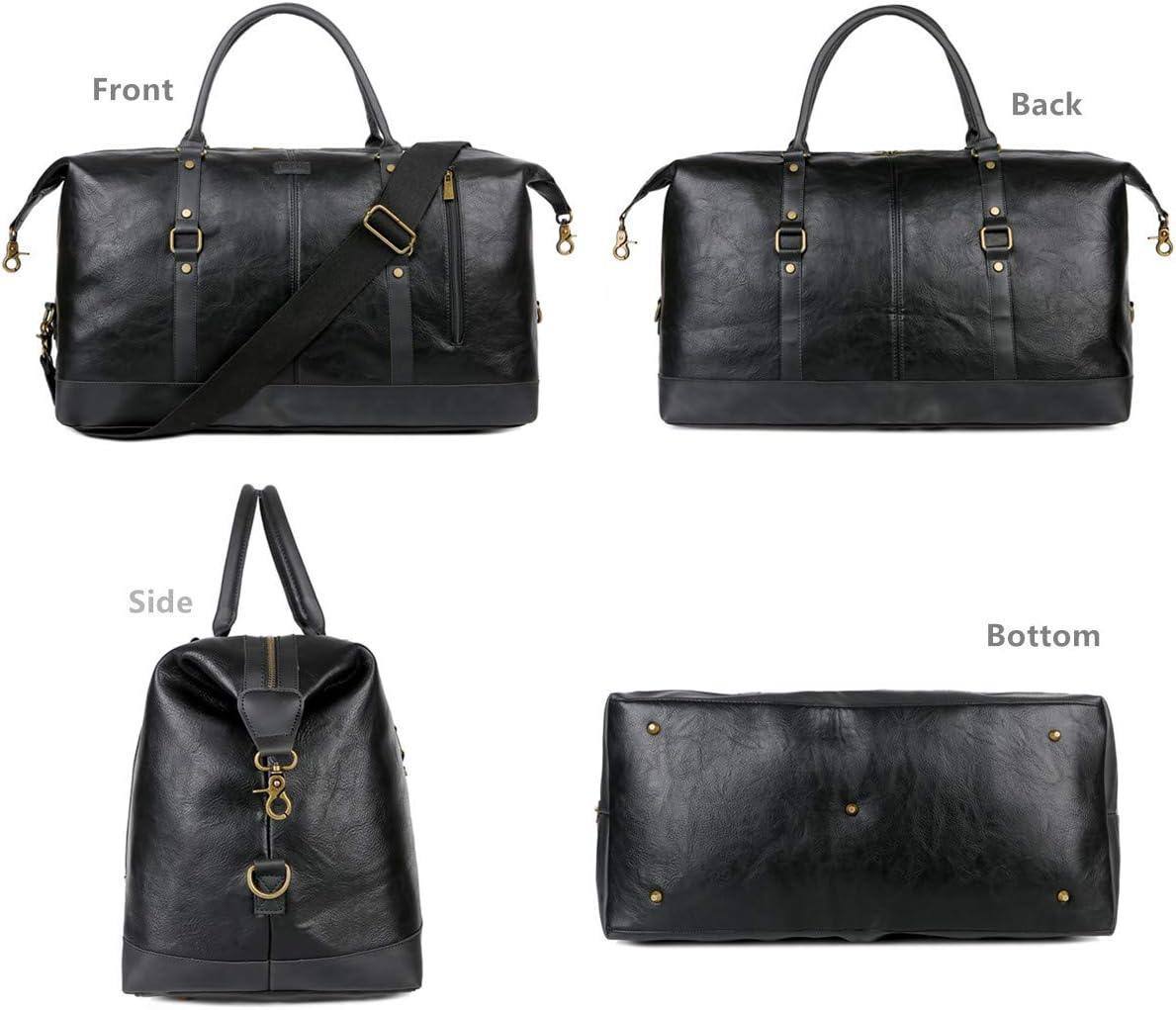 Men’s Leather Duffel Bag – Carry-On Travel Weekend Ready