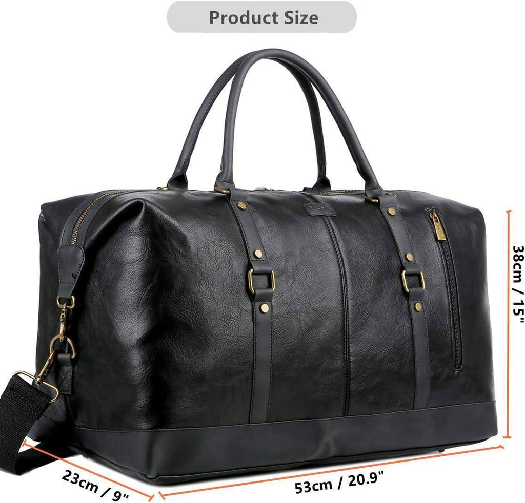 Men’s Leather Duffel Bag – Carry-On Travel Weekend Ready