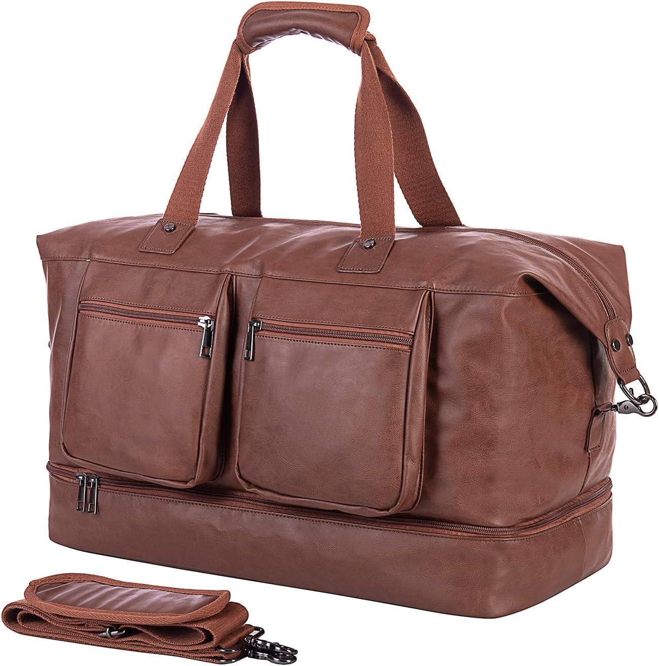 Men’s Leather Travel Bag – Carry-On Travel Laptop Ready
