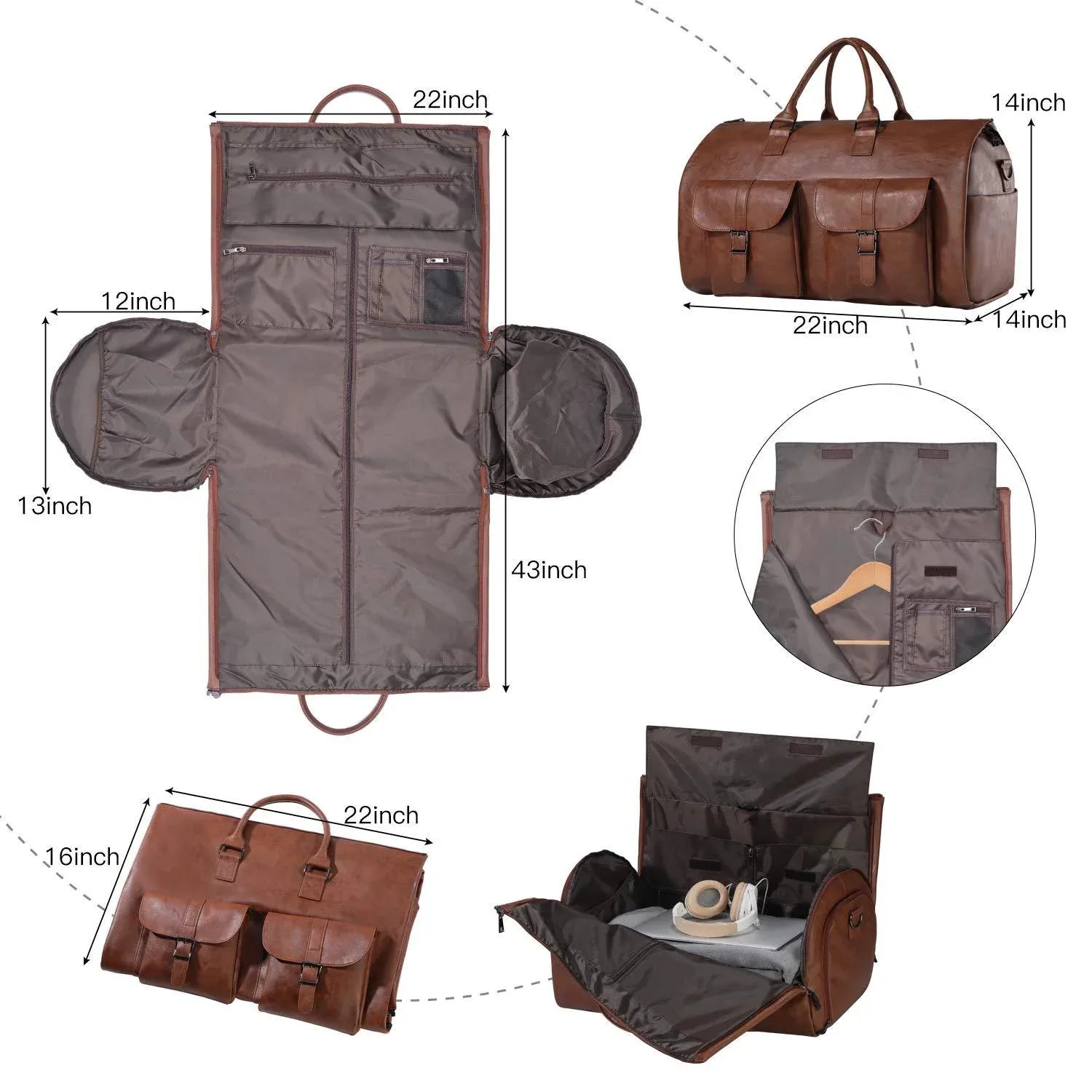 Men’s Leather Duffel Bag – Weekend Ready Classic Everyday