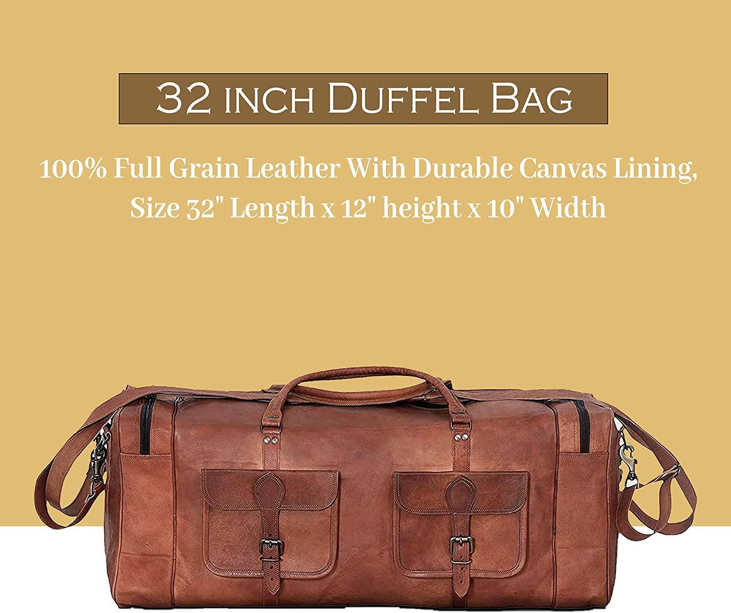 Men’s Leather Duffel Bag – Weekend Ready