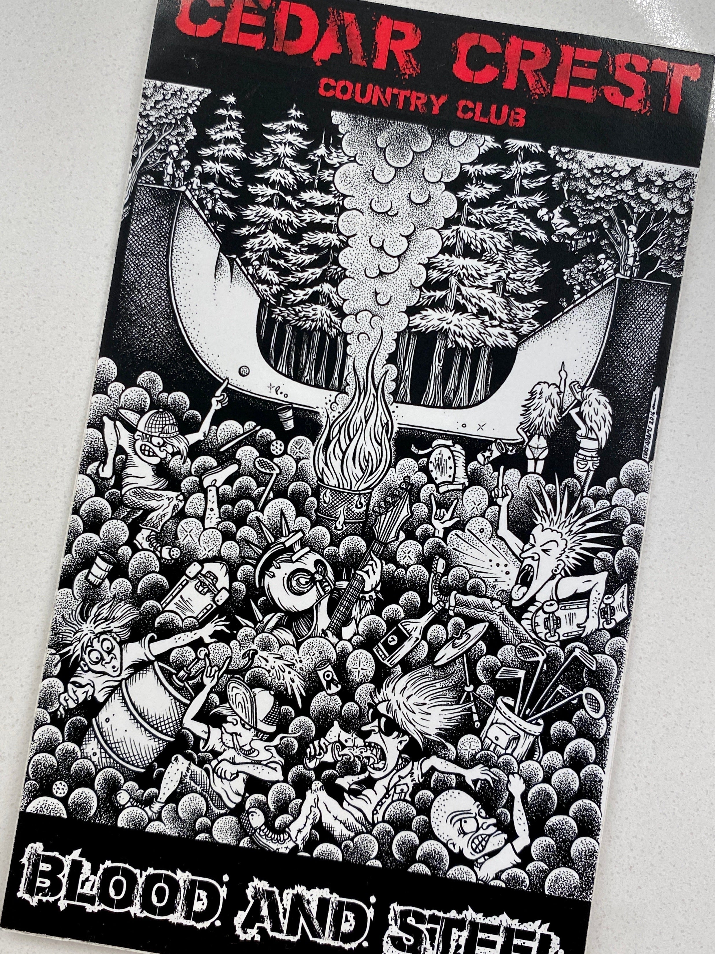 Cedar Crest Ramp Blood and Steel Premier Sticker 5"