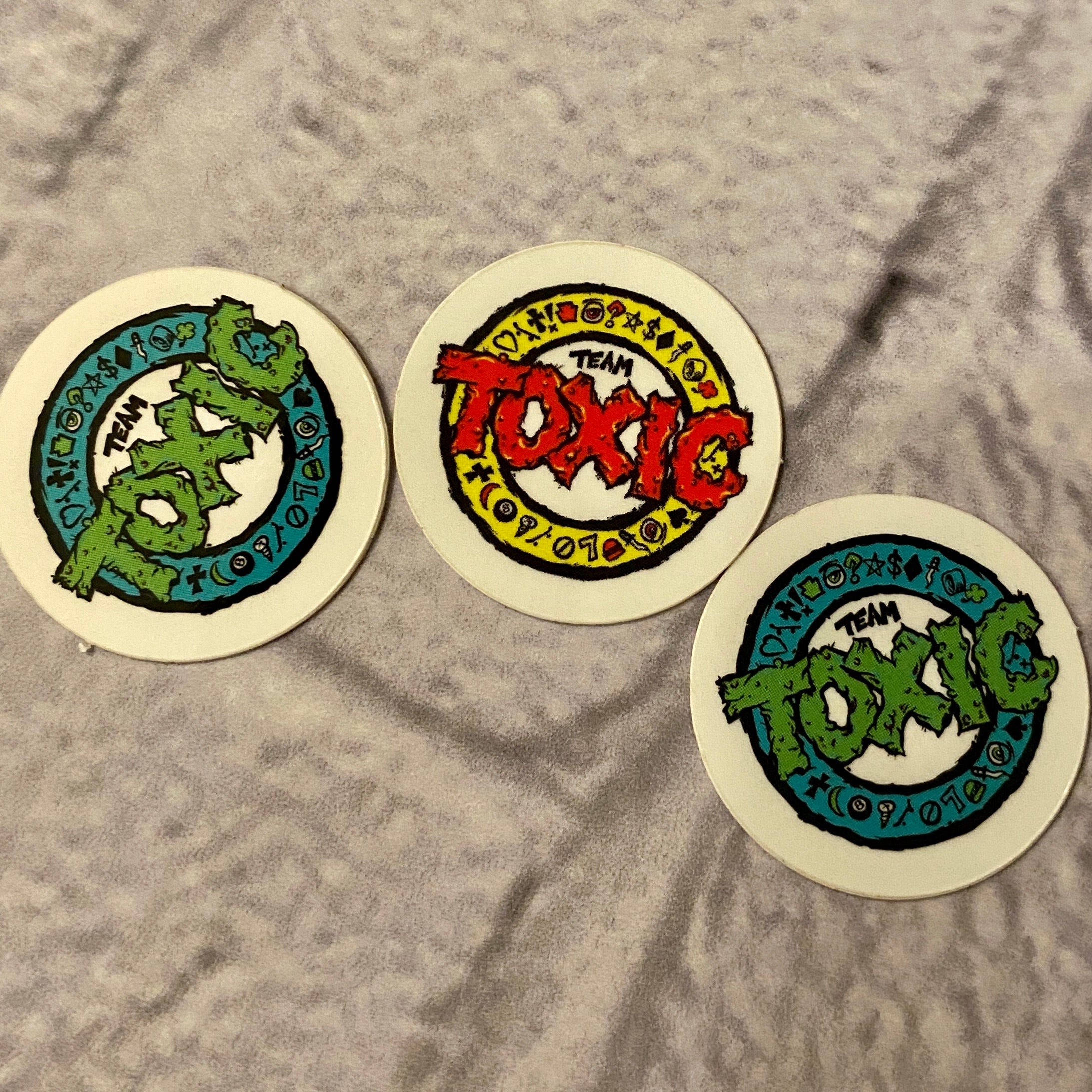 Team Toxic Tiny Stickers 1" (pack of 3)