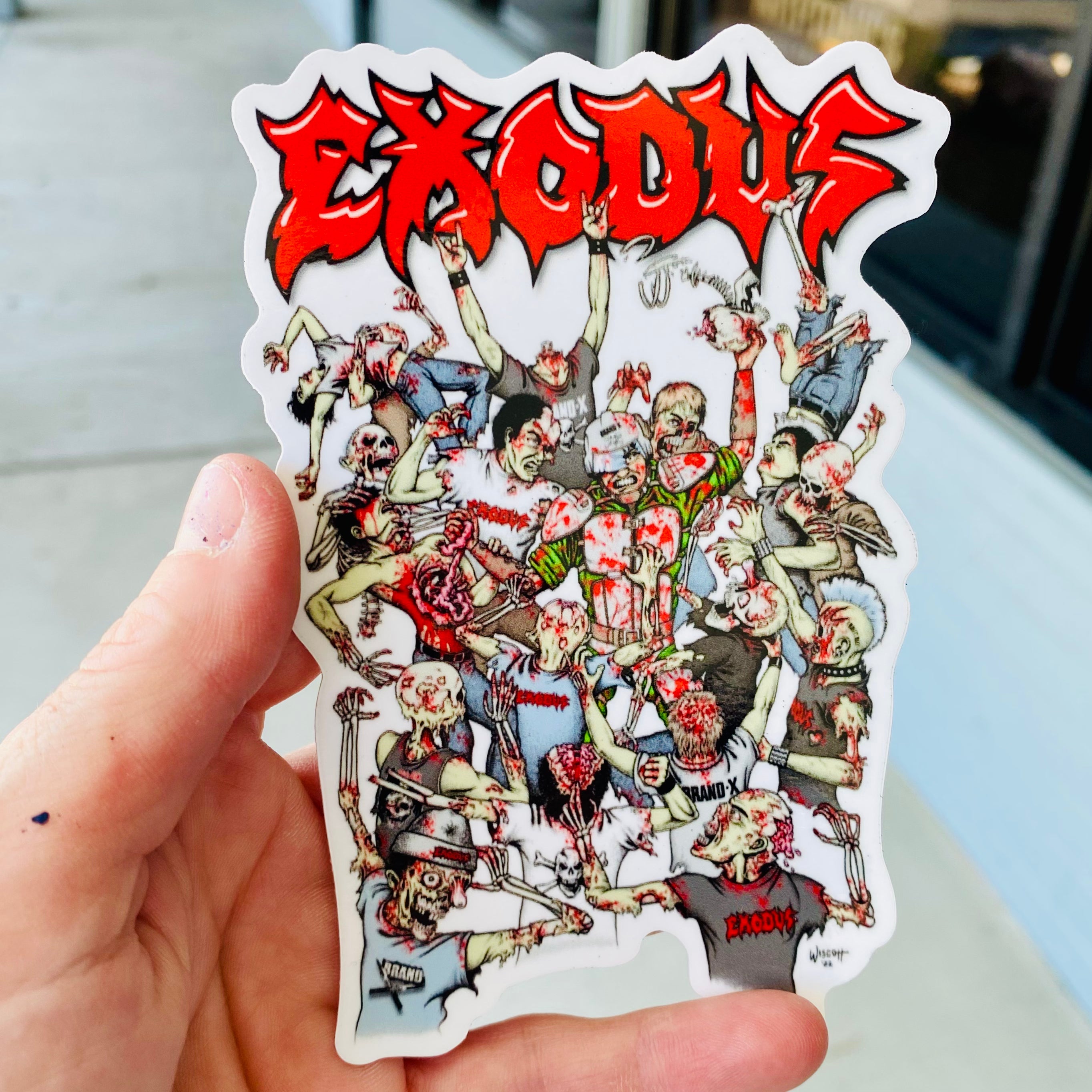 Exodus Mosh Pit Killer Sticker 4”