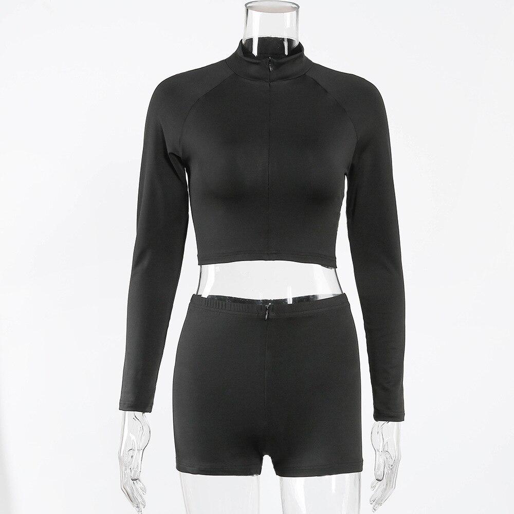 ZipFlex Seamless Black Women's Yoga Set