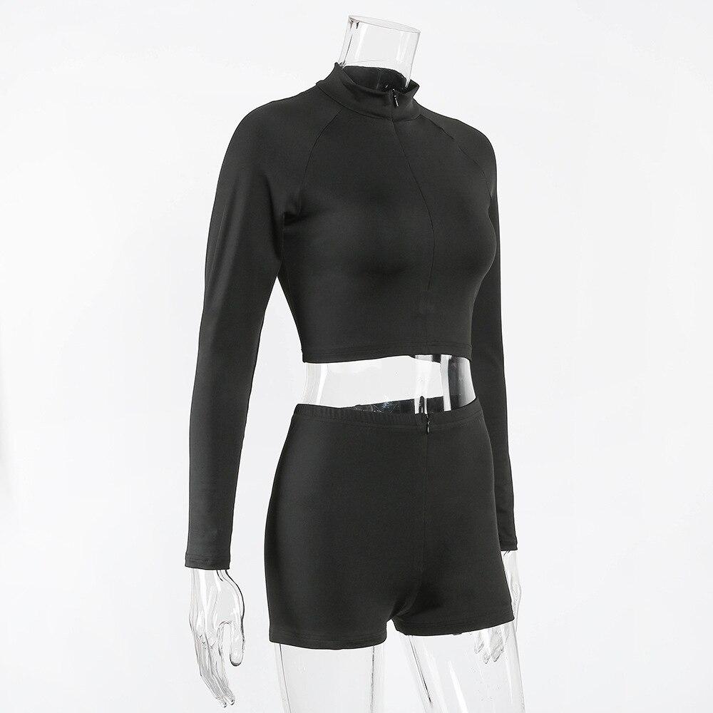 ZipFlex Seamless Black Women's Yoga Set